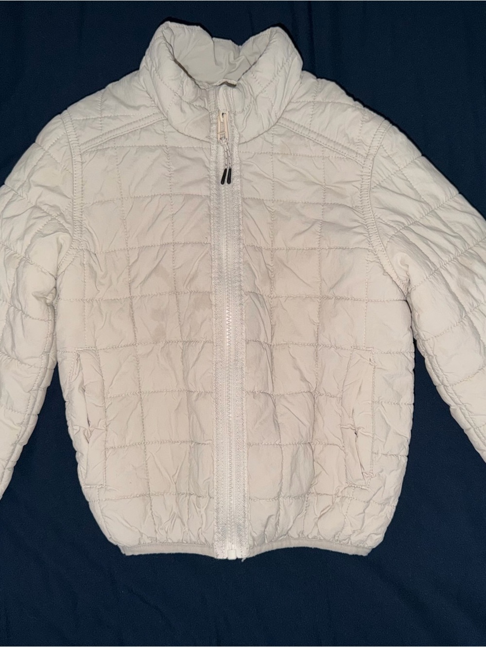 Zara Cream Quilted Kids Puffer Jacket